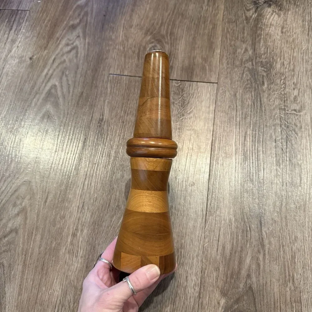 S.S. White Unique Design 2 in 1 Wooden Salt Shaker and Pepper Grinder